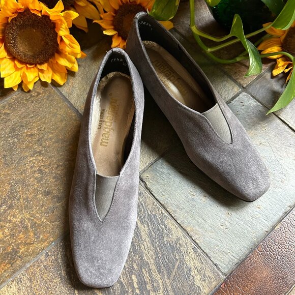 Magdesians Suede Slip-on Pumps in Grey (7) - Picture 13 of 14